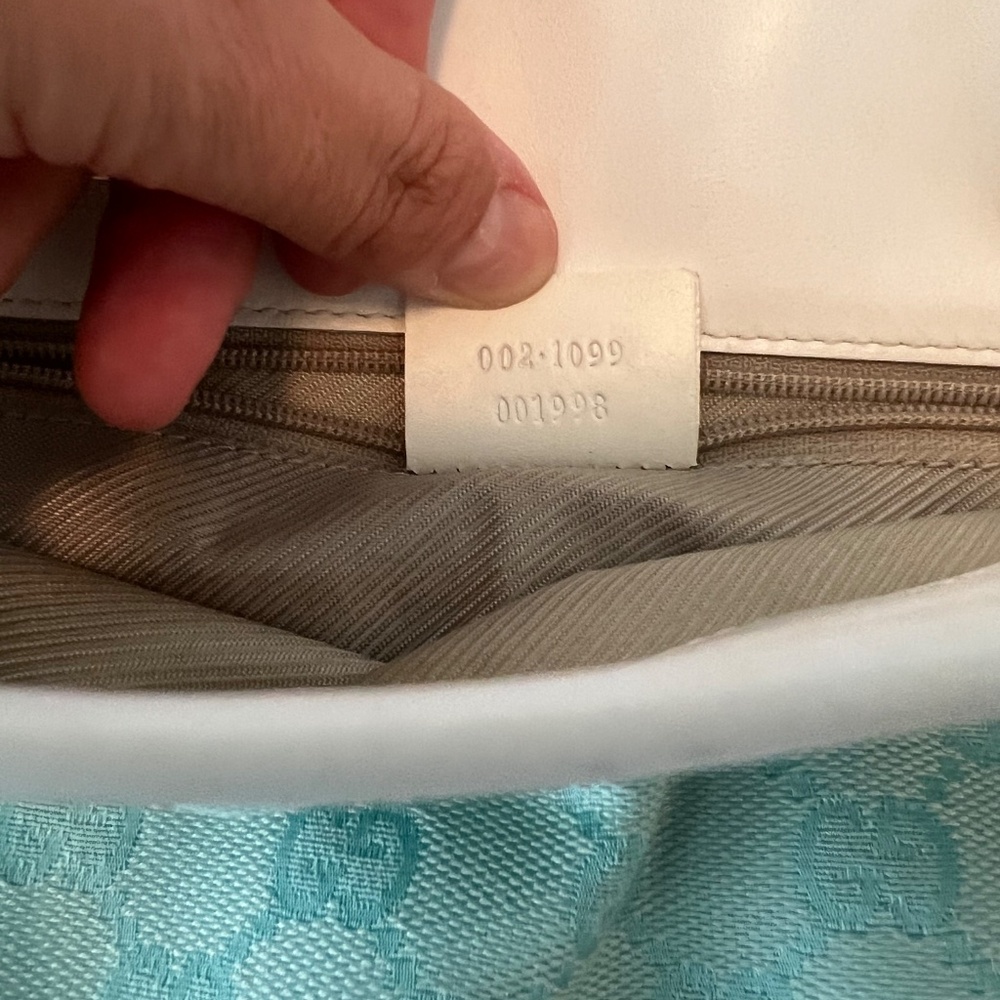 Gucci vintage GG canvas Bucket bag baby blue - Picture 13 of 16